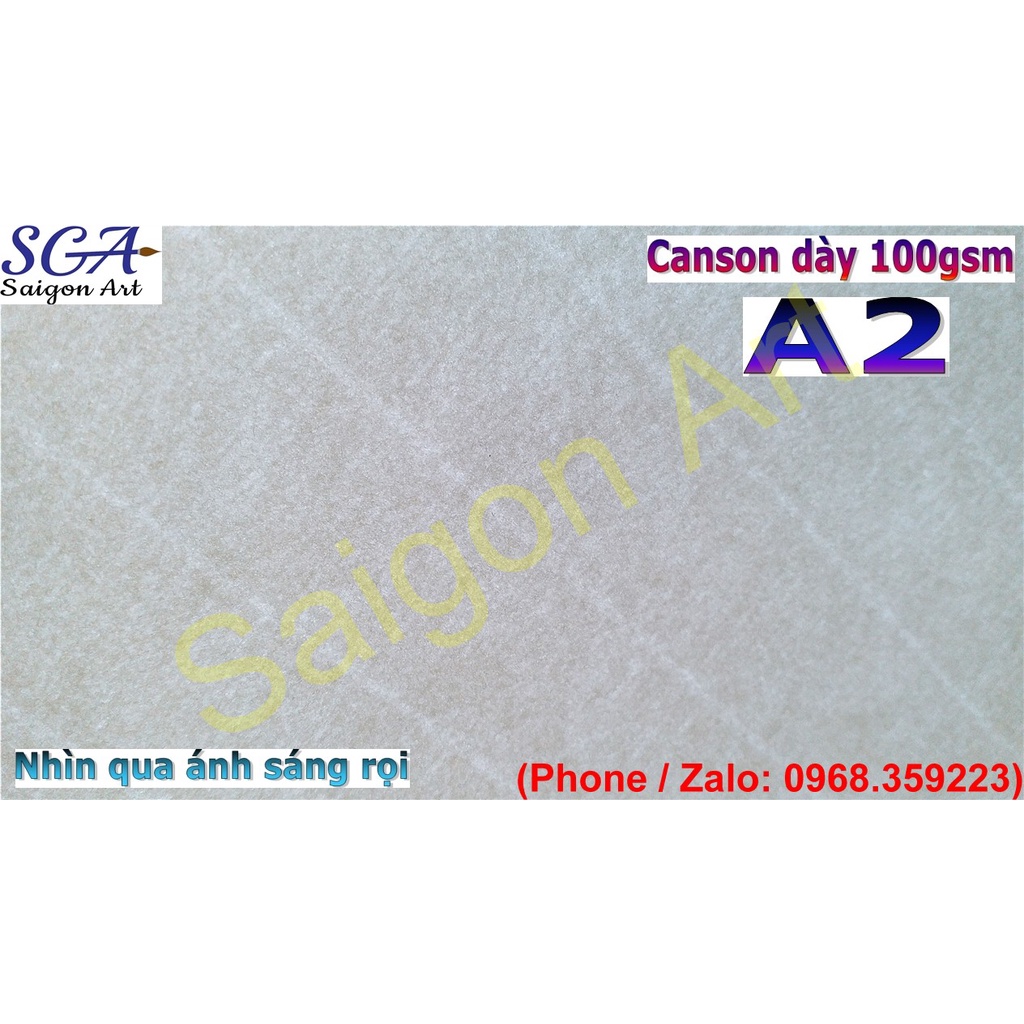 10 tờ giấy vẽ canson khổ A2 dày 100gsm