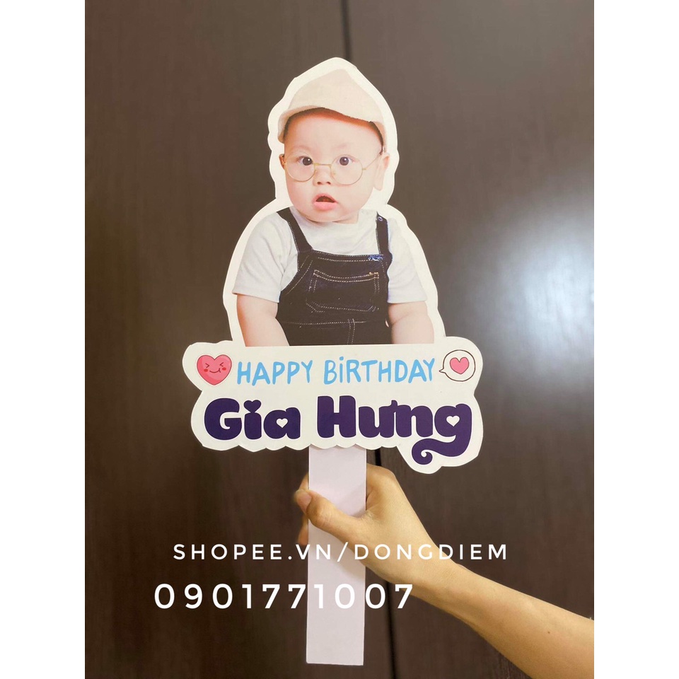 Hashtag cầm tay, biển tên cầm tay trang trí sinh nhật, trang trí tiệc khai trương, sự kiện thiết kế riêng theo yêu cầu
