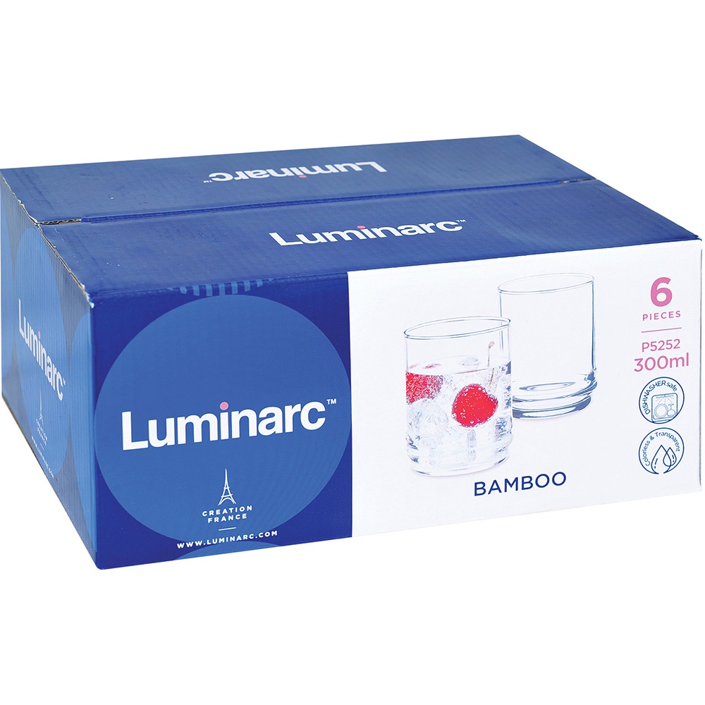 Bộ 6 Ly thấp Luminarc Bamboo 330ml
