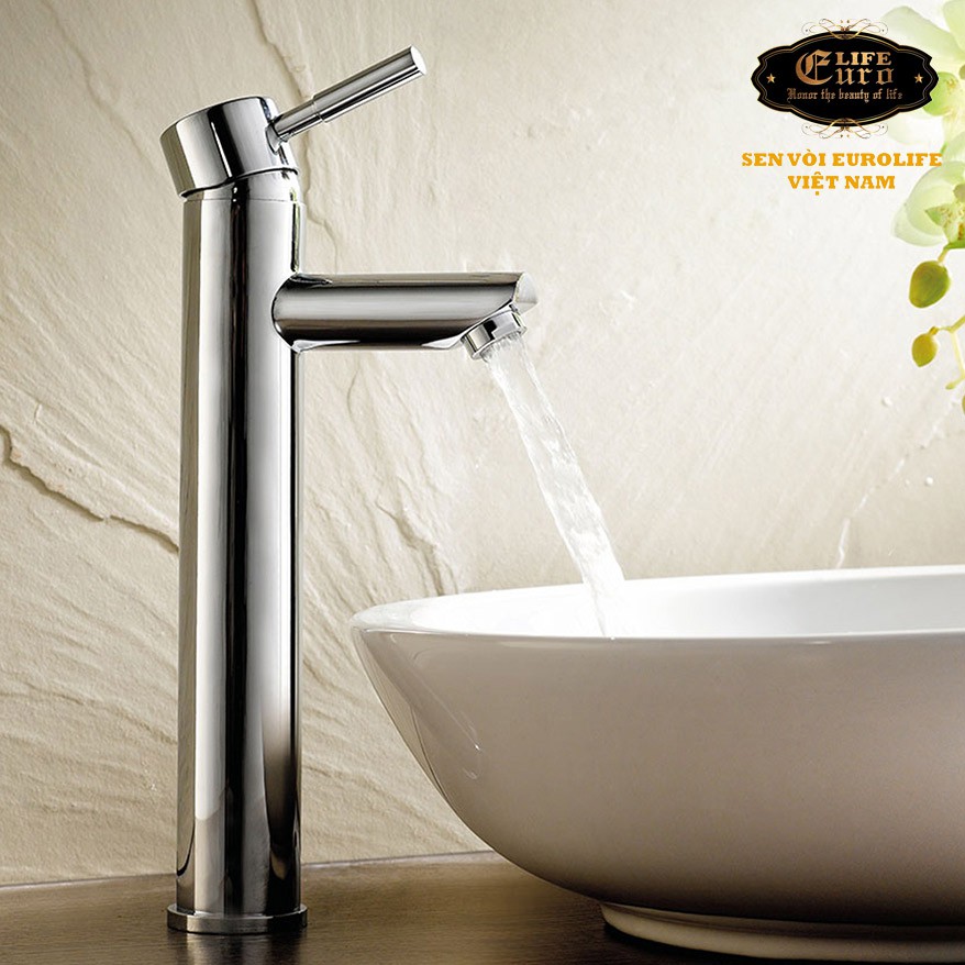 Vòi Lavabo điếu nóng lạnh Eurolife EL-T020 (Trắng bạc)