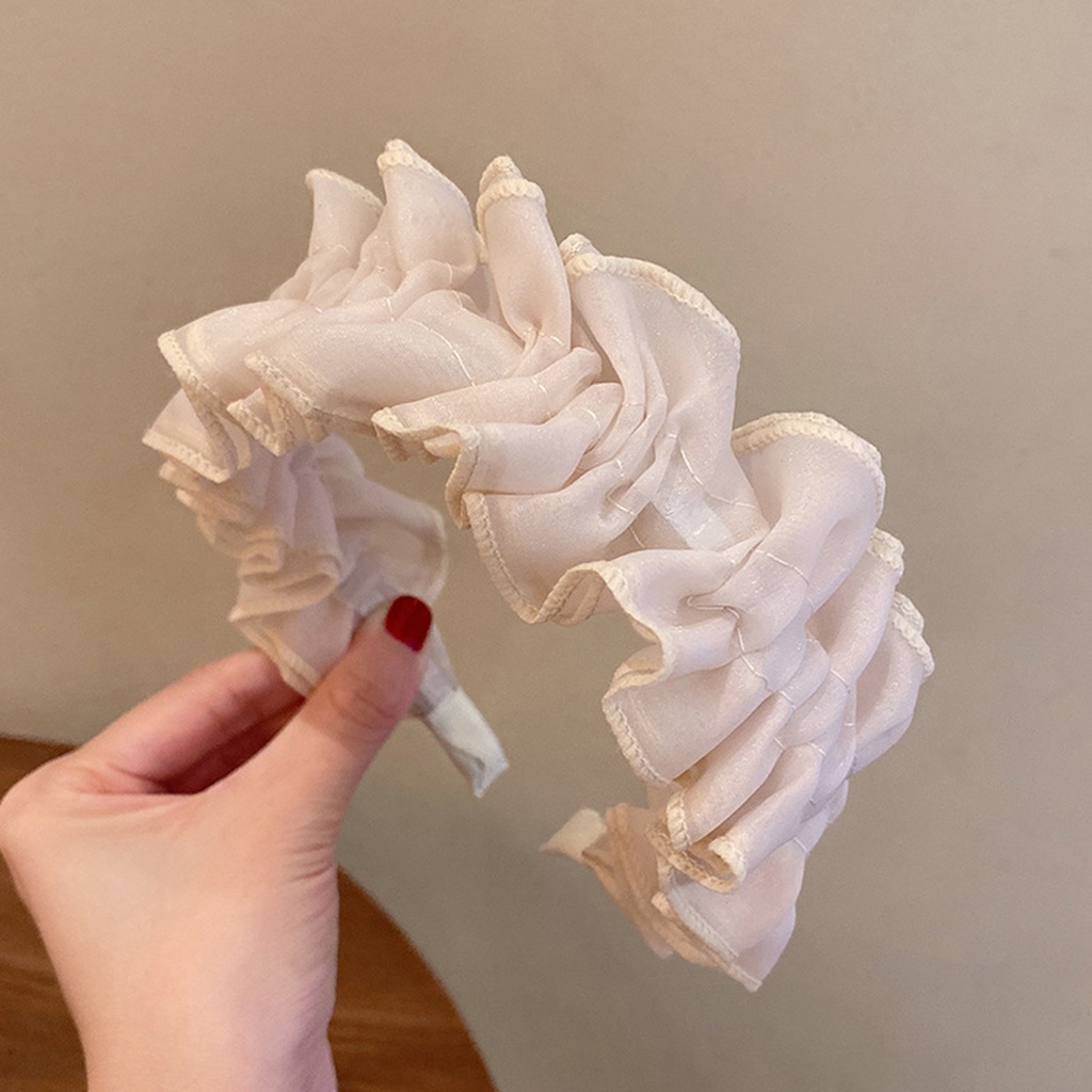 Băng Đô Vải Viền Mềm Bản Rộng Thời Trang Cho Nữ