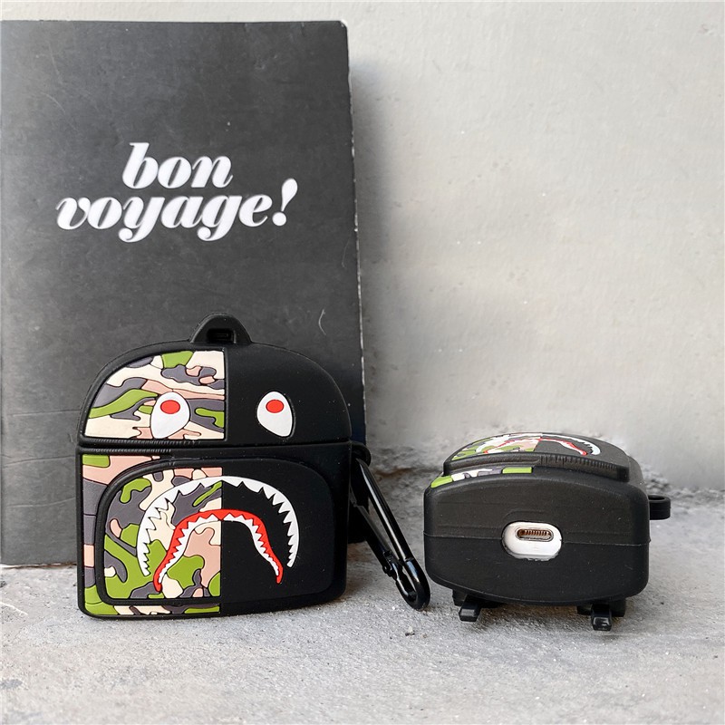 Case AirPods 1/2/Pro Vỏ Bọc Tai Nghe AirPods 1/2/Pro hình Balo Cá Mập - MINH AN SAIGON