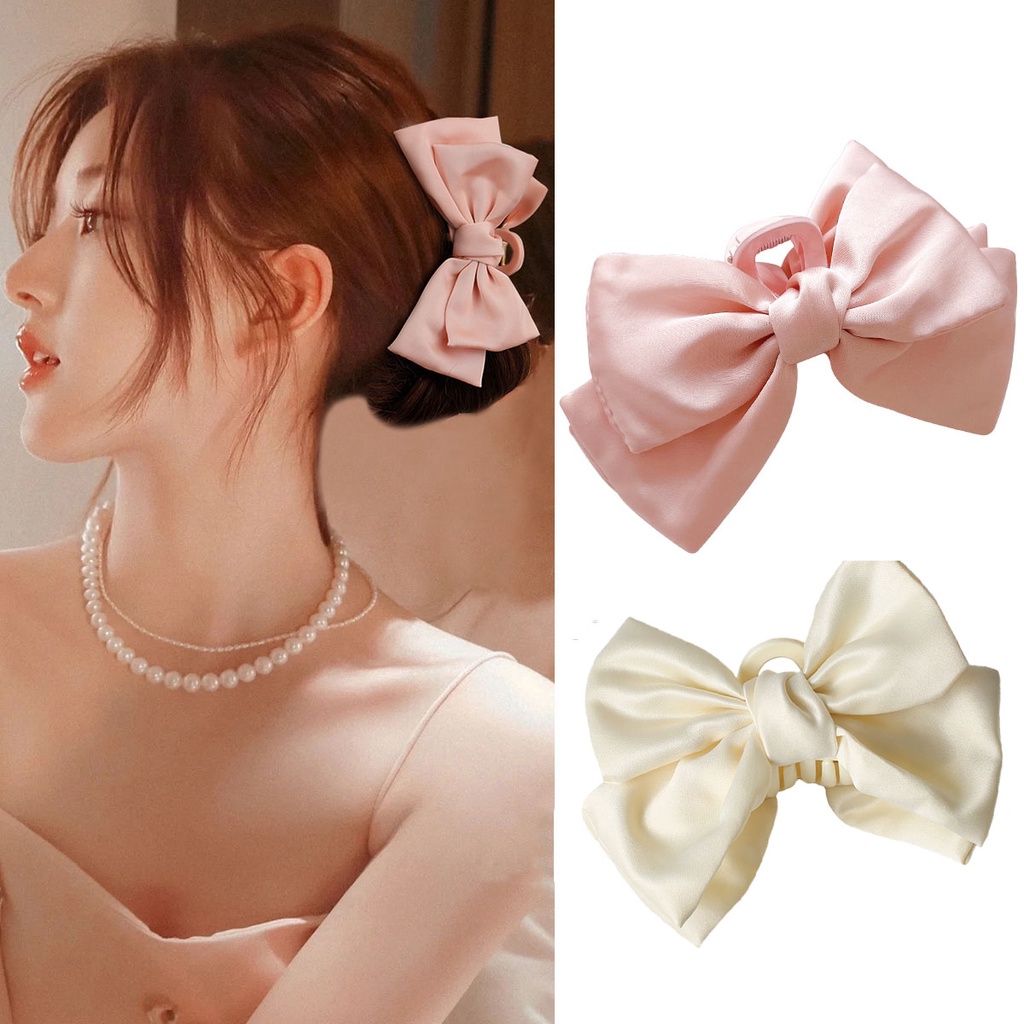 Kẹp Tóc Hình Nơ Lớn Thiết Kế Tinh Tế Thời Trang Cao Cấp Cho Nữ