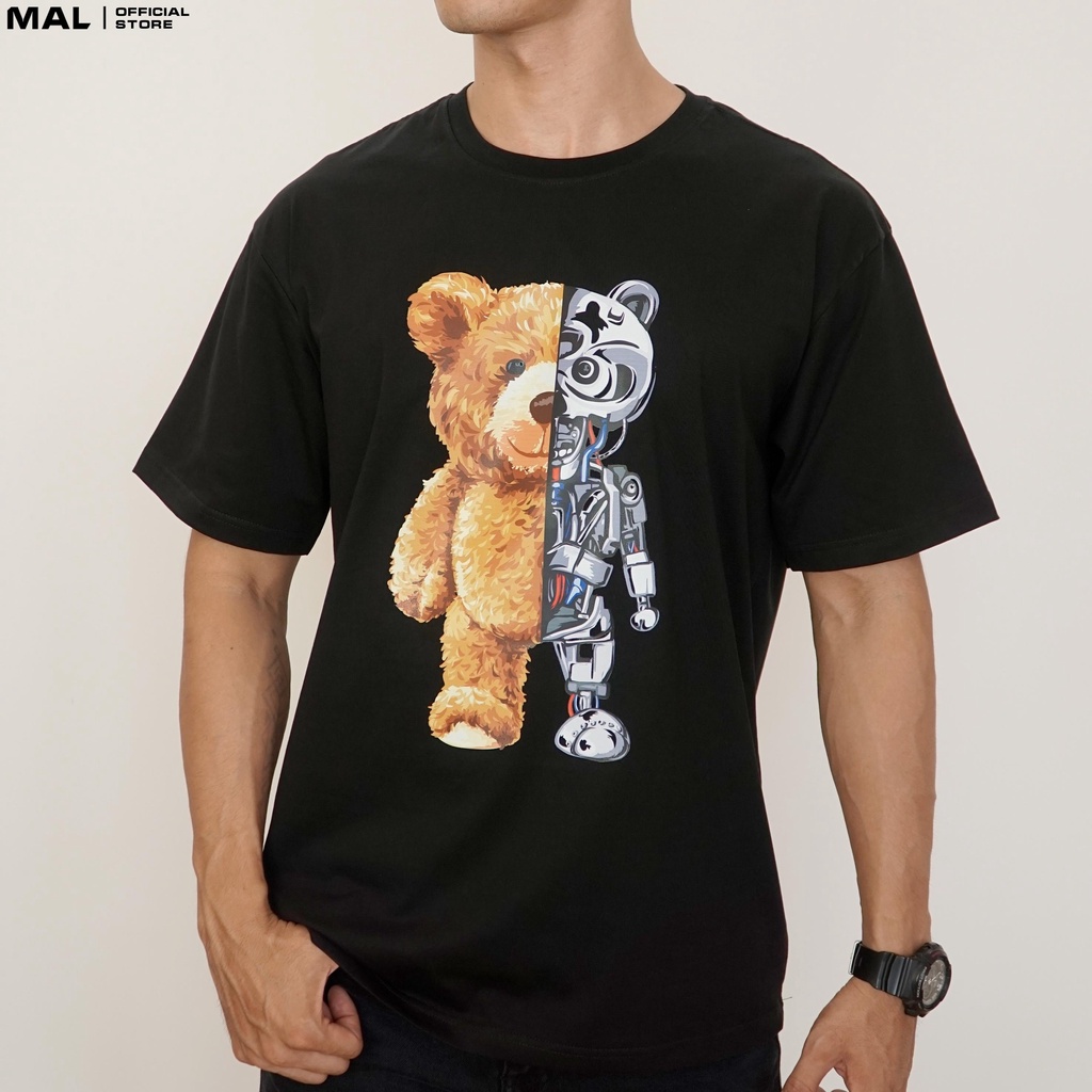 Áo Thun Tay Lỡ Oversize TEDDY BEAR ROBOT -MAL STORE- MALUNI004