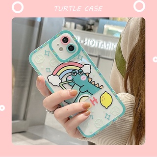 Ốp điện thoại hình khủng long đáng yêu cho Iphone11 12 Mini XS I8 I7 Plus