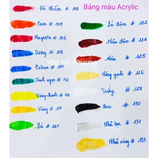 Hủ màu Acrylic 20ml Renaissance ( Thái Lan) - vẽ trên mọi chất liệu - 17 màu sắc