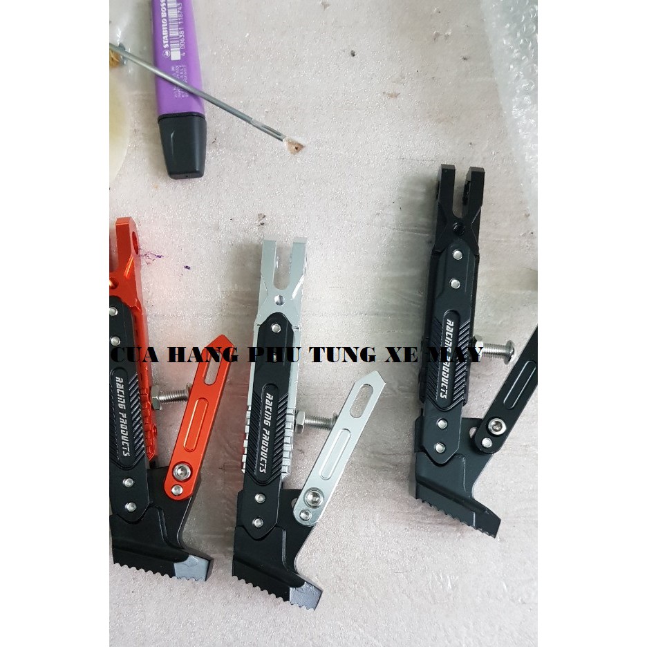 Chân chống nghiêng nhôm CNC cao cấp cho các loại xe đủ màu