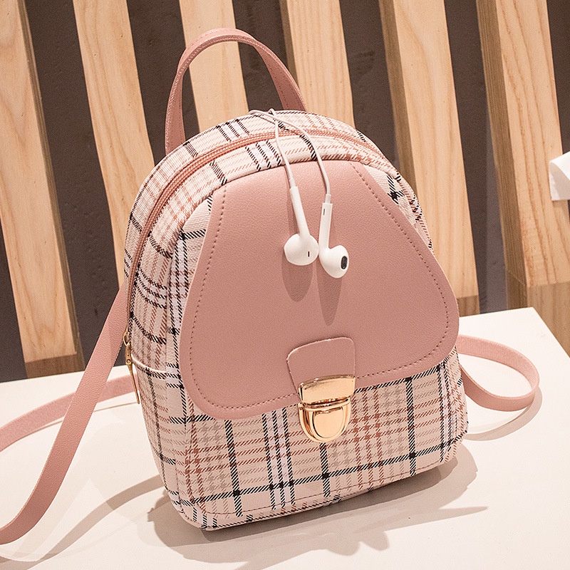 Ba lô IELGY có thể đeo chéo có khóa kéo màu nâu chống bẩn tiện dụng cho nữ