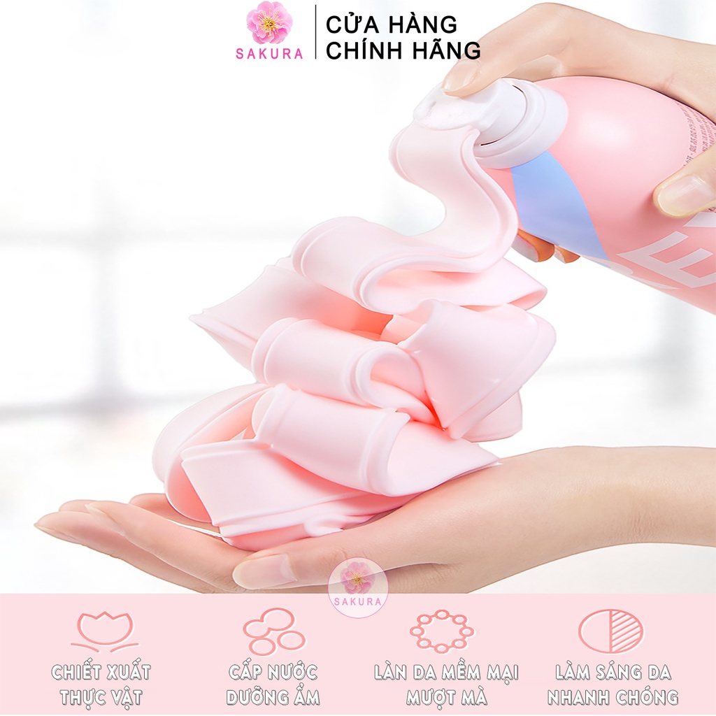 Sữa Tắm PUREYES Sữa tắm nam nữ trắng da tạo bọt dưỡng ẩm nội địa trung SAKURA 350ml