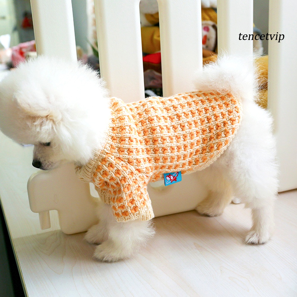 Áo Len Giữ Ấm Màu Sắc Cam Thời Trang Thu Đông Cho Thú Cưng
