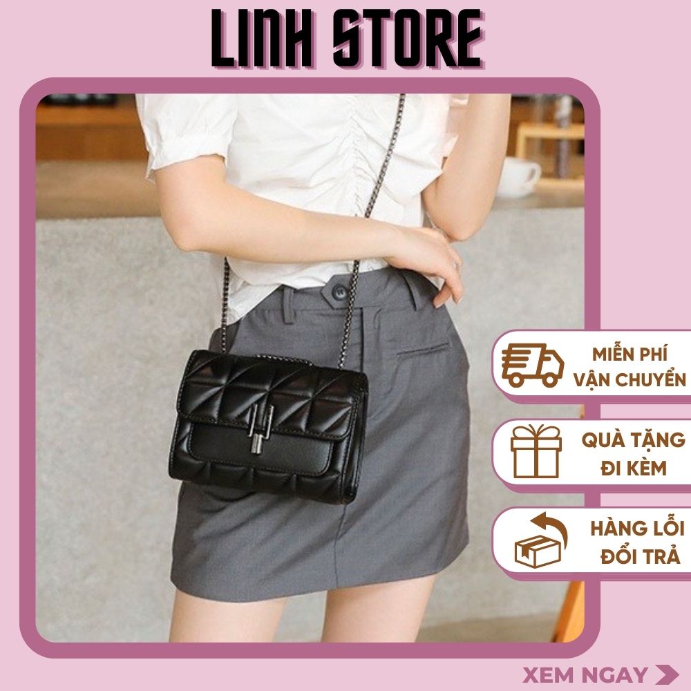 Túi đeo chéoLinh Store Túi Đeo Vai 3 Ngăn Khóa chữ Y phong Cách Hàn Quốc