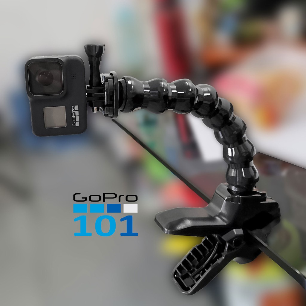 Kẹp GoPro đa năng - Cánh tay và kẹp gắn cổ ngỗng ( Jaws Flex Clamp ) GoPro, Sjcam, Yi Action - Gopro101 - inoxnamkim