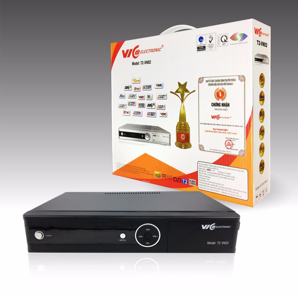 ĐẦU THU TRUYỀN HÌNH SỐ MẶT ĐẤT DVB T2 VIC VN02