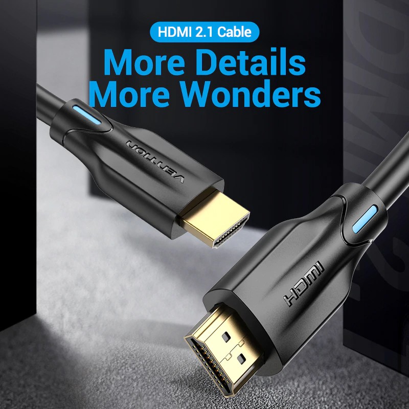 Dây cáp HDMI Vention 8K/60Hz chuẩn 2.1 độ dài 1m-3m