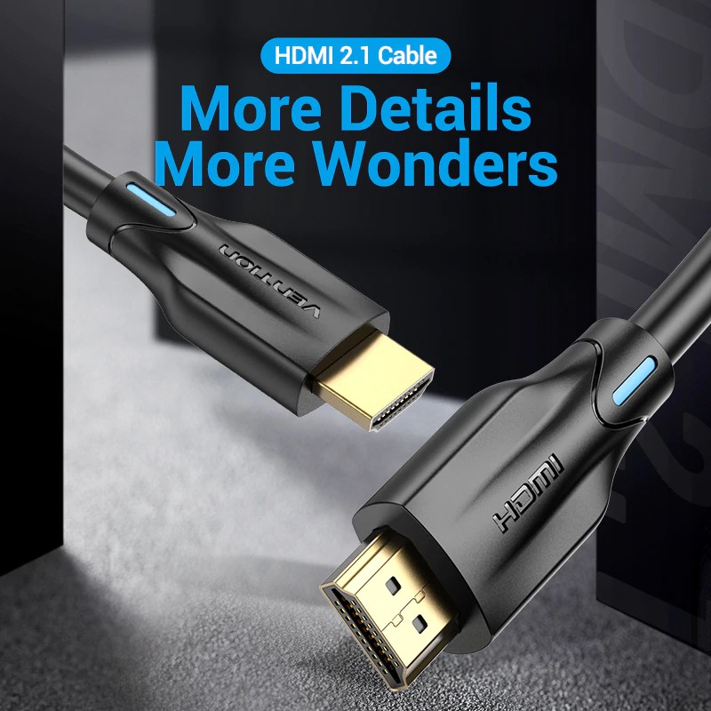 [Mã ELHACE giảm 4% đơn 300K] Cáp HDMI 2.1 Vention AANB hỗ trợ 8K/60Hz dài 1m-3m - BEN