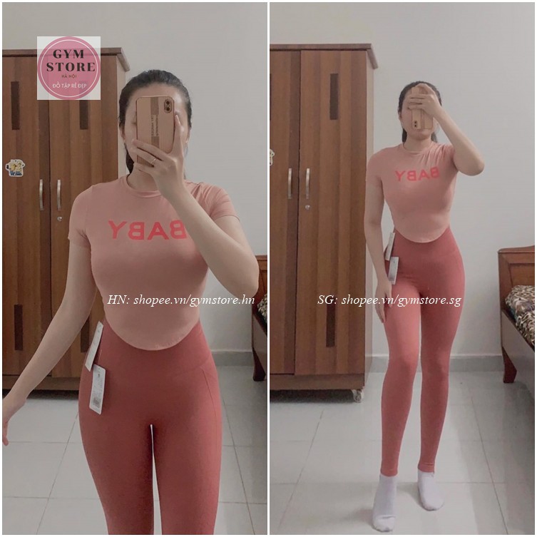 Áo tập gym yoga nữ G2578 [RẺ❤️ĐẸP]  dáng croptop ngắn tay ôm body, chất liệu thun lạnh co giãn thấm hút mồ hôi 𝐆𝐘𝐌𝐒𝐓𝐎𝐑𝐄