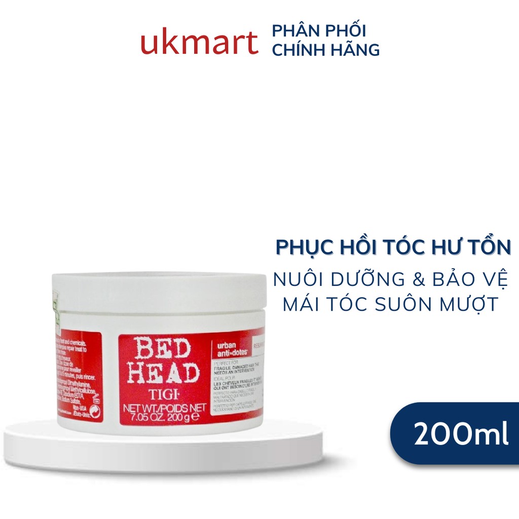 [Mã COSDAY giảm 50k đơn 250k] Kem Ủ Tóc Tigi Đỏ Chứa Nano Collagen Hồi Sinh Tóc Hư Tổn 200g