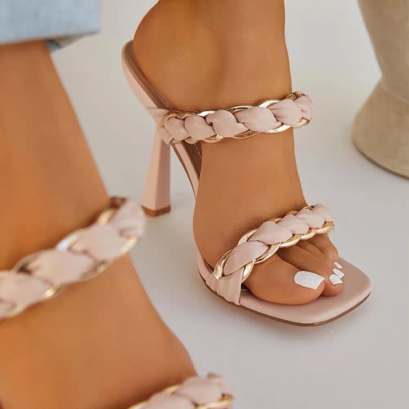 Order 🌸 Guốc quai xích tết mũi vuông gót nhọn 10cm