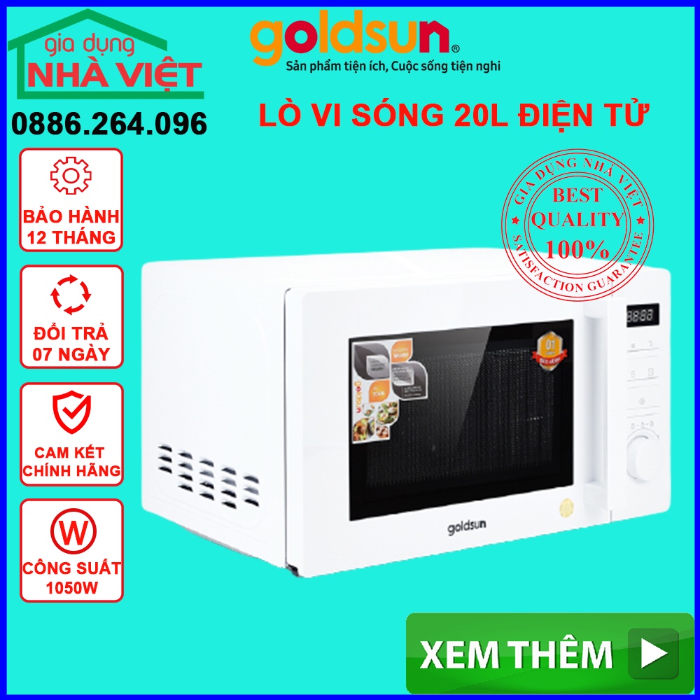 Lò nướng goldsun, Lò vi sóng Goldsun CK2601- Điện tử 28 lít công suất 1050W bảo hành 12 tháng đổi mới 15 ngày, 10101157