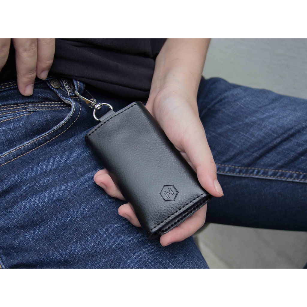ZIPPO HAVIAS bao đựng móc khoá da bò Nappa thật 100%