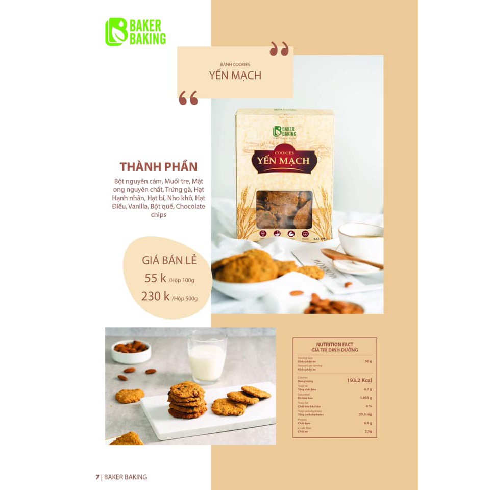 Bánh quy yến mạch Chocolate Bánh quy hỗ trợ ăn kiêng 100g