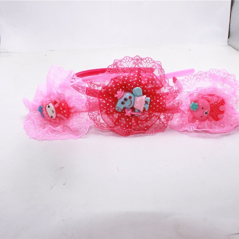 Cài tóc ren hoa hình ngộ nghĩnh cho bé
