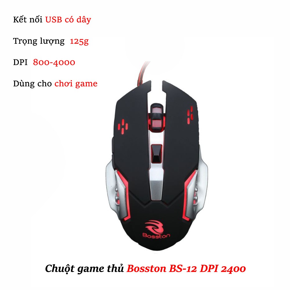 Chuột game thủ Bosston BS-12 DPI 2400