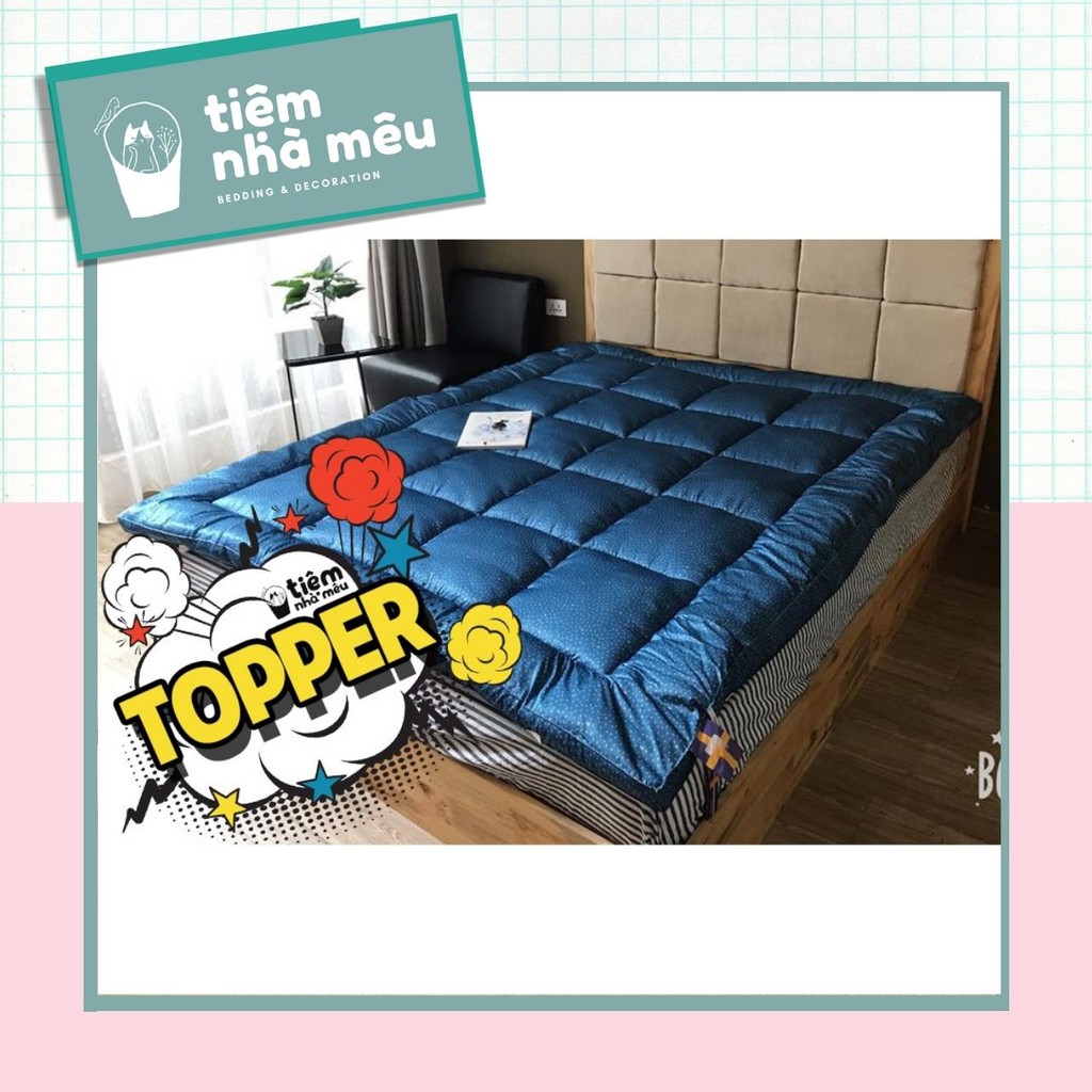 Topper✨ m6/m8/2m - Full size Tiệm Nhà Mêu✨Tấm Bảo Vệ Nệm dày 5-7cm Cao Cấp (100% Cotton, Bông Tấm)