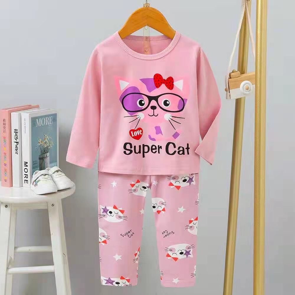 Bộ Quần Áo Thu Đông Dài Tay Cho Bé Gái - Bộ thu đông dài tay bé gái size nhỡ chất cotton mịn ấm áp