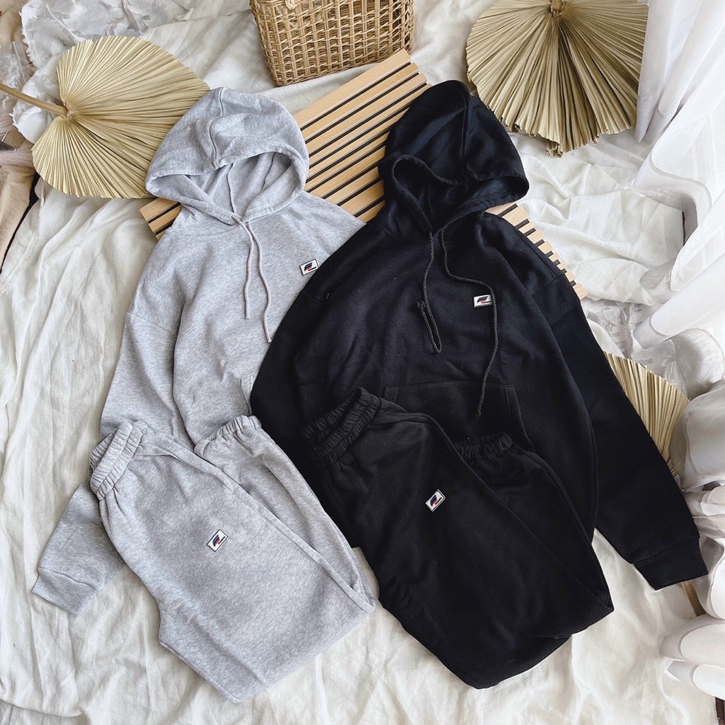 Set áo hoodie và quần, áo hoodie nữ form rộng có mũ Xinh xắn Chất thun dày dặn mặc bao ấm hàng cao cấp Tây Thi Shop | BigBuy360 - bigbuy360.vn