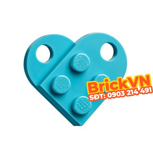LEGO Trái Tim Xanh Lơ Dùng Làm Mặt Dây Chuyền Móc Khoá