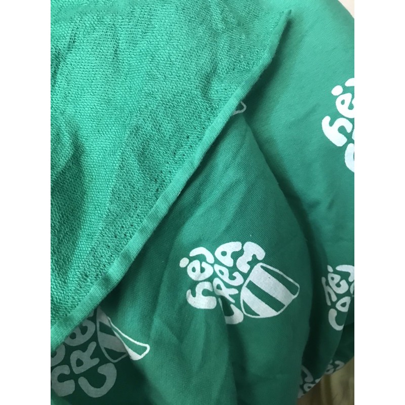 Vải thun cotton da cá Hàn 2c hình kem