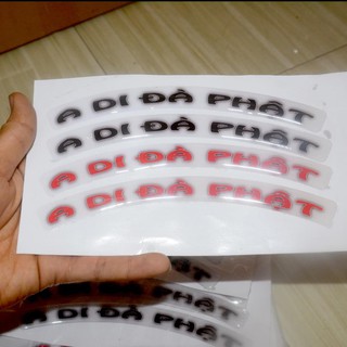 Decal chữ A Di Đà Phật dán tường