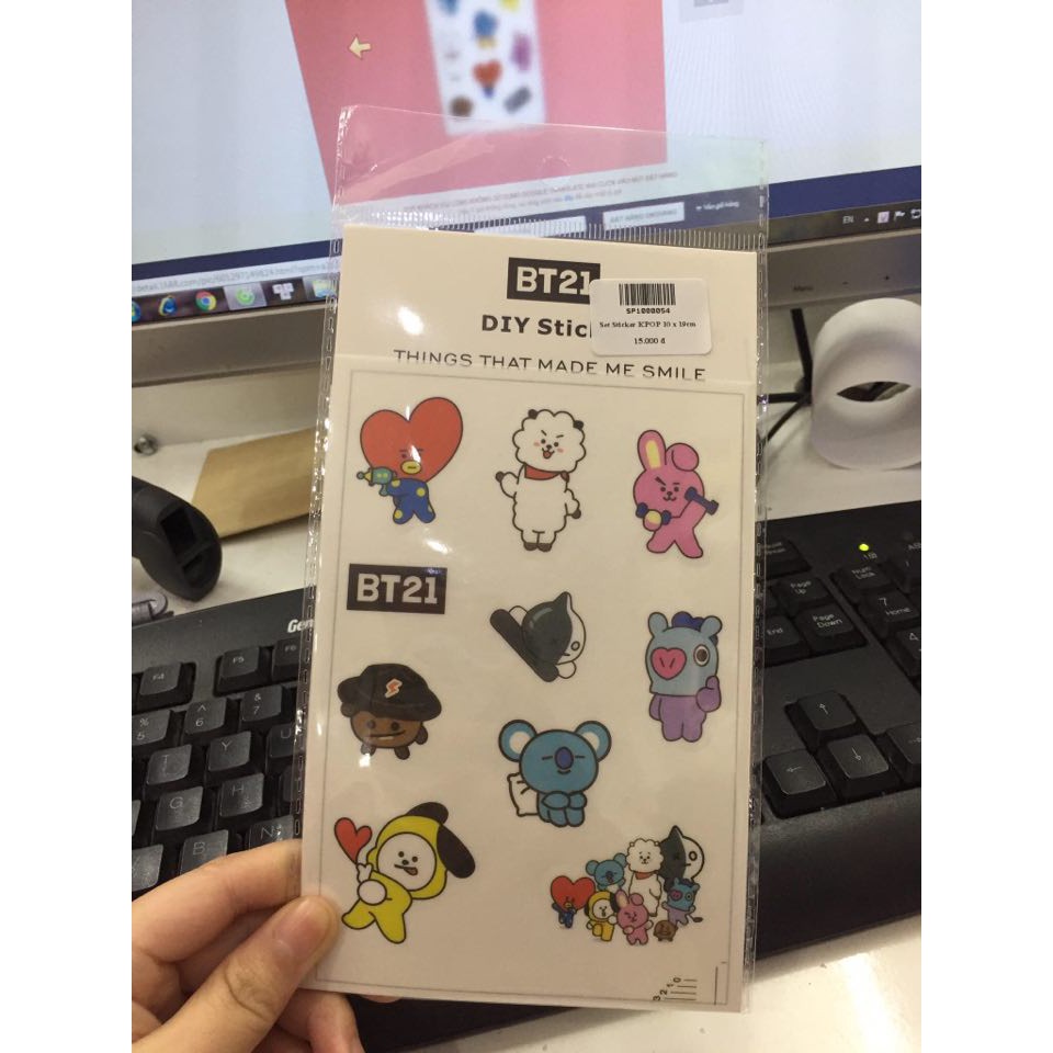 Set hình dán sticker KPOP 10x19cm ( Blackpink, BTS, Twice)