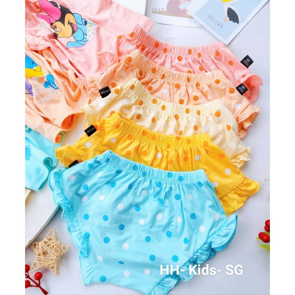 Bộ 2 dây quần chip bèo thun lạnh cho bé gái từ 7-19kg Bảng 2