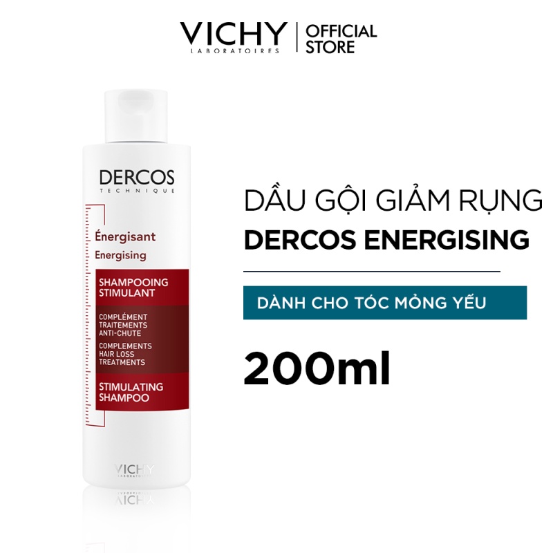 Dầu gộingăn ngừa và giảm rụng tóc Vichy Dercos Energising Shampoo Hairloss 200ml