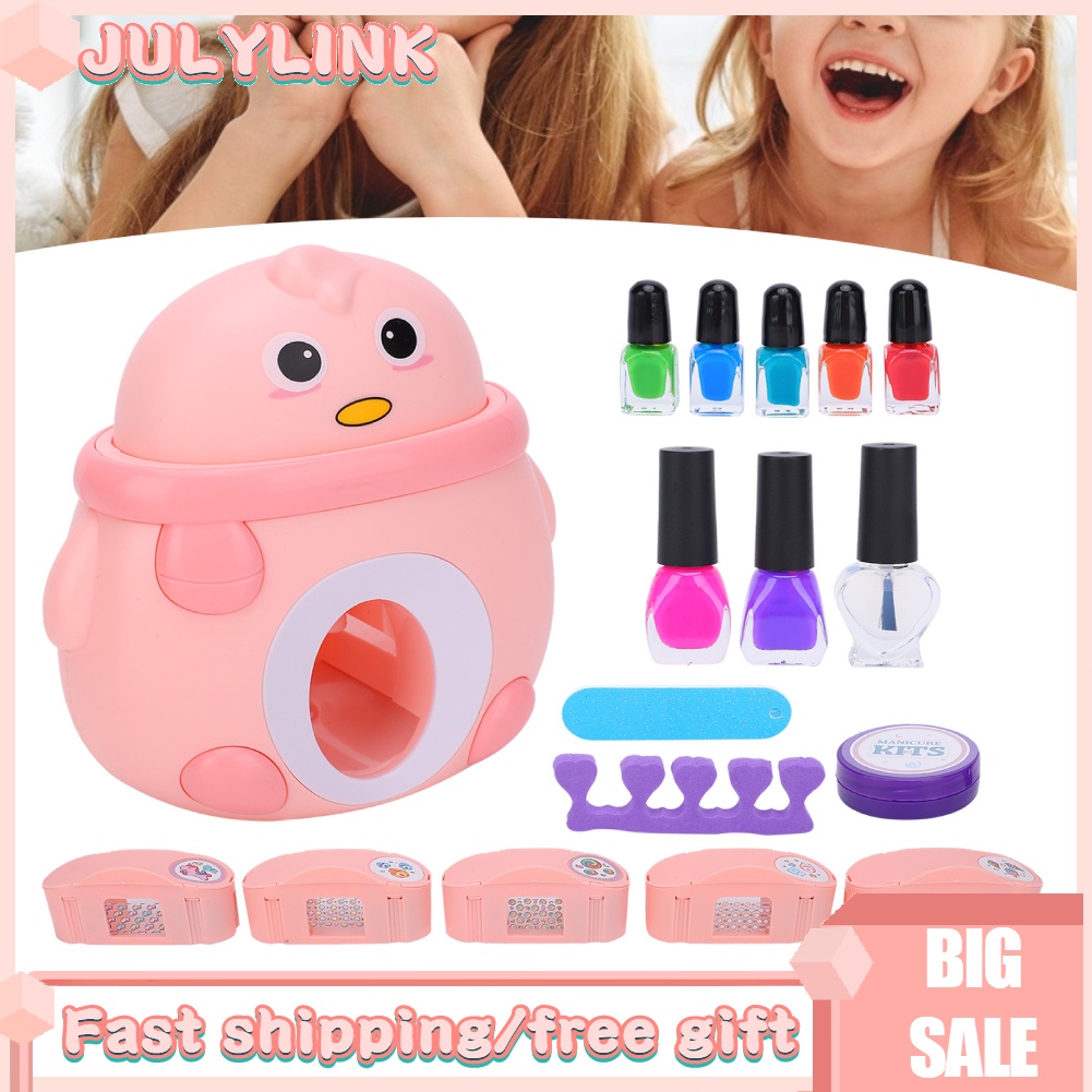 Set đồ chơi máy làm móng kèm phụ kiện xinh xắn cho trẻ em