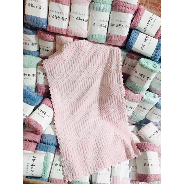 Khăn mặt hàn Quốc chất cotton siêu thấm, kích thước 30x50cm