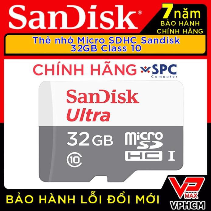 Xả Kho giá sốc Thẻ nhớ Micro SD Sandisk 32GB 16gb class 10 bảo hành 7 năm