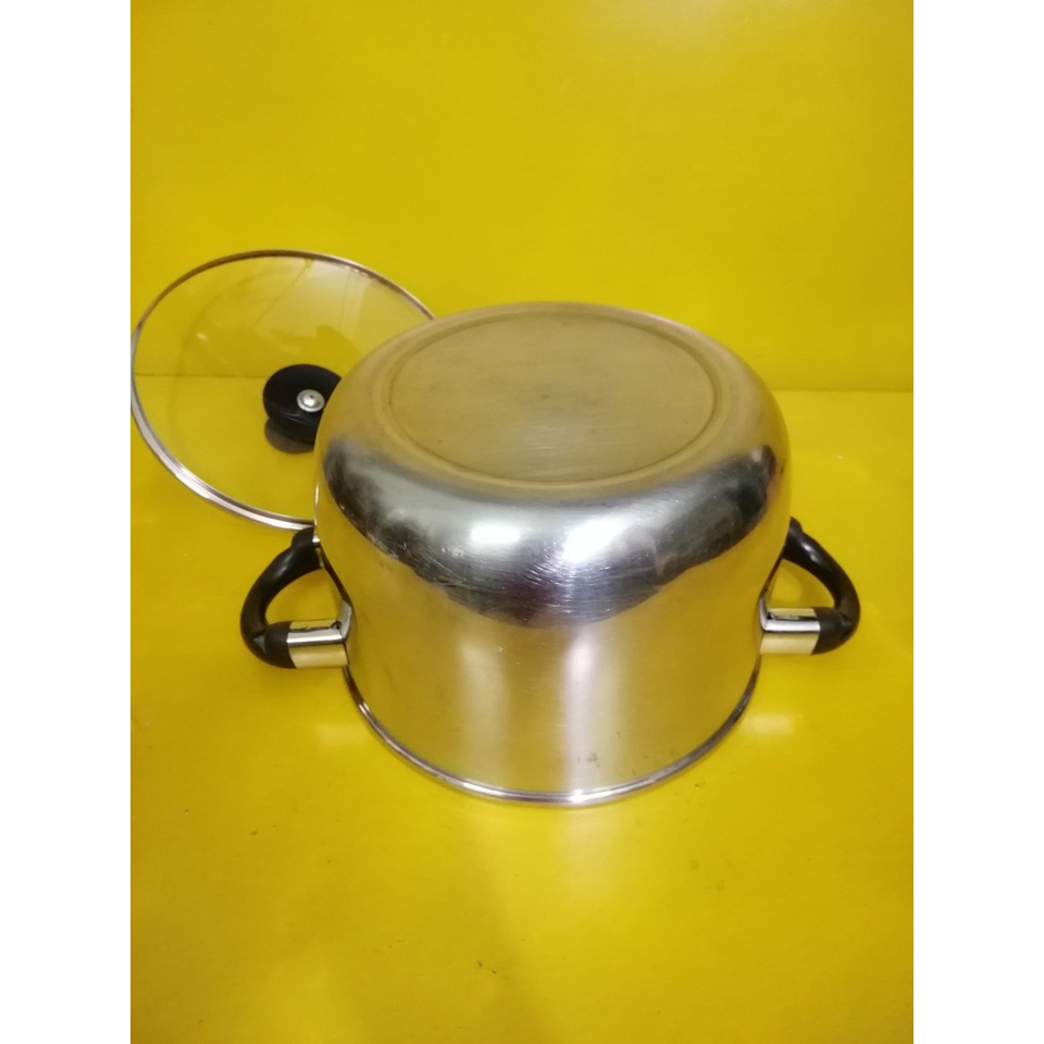 Nồi inox nội địa Nhật (made in Japan), size 22.5cm, cao 15cm (242), dùng được bếp từ