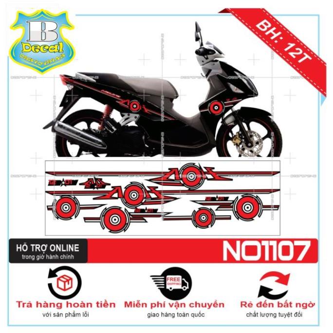( Quí khách vui lòng mang ra tiệm cho thợ dán ) Tem NOUVO 4 LX 1107 [Bi Decal]