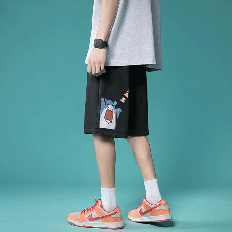 Quần Short Nam In Họa Tiết Phong Cách Hip Hop Nhật Bản Cỡ Lớn M-8XL