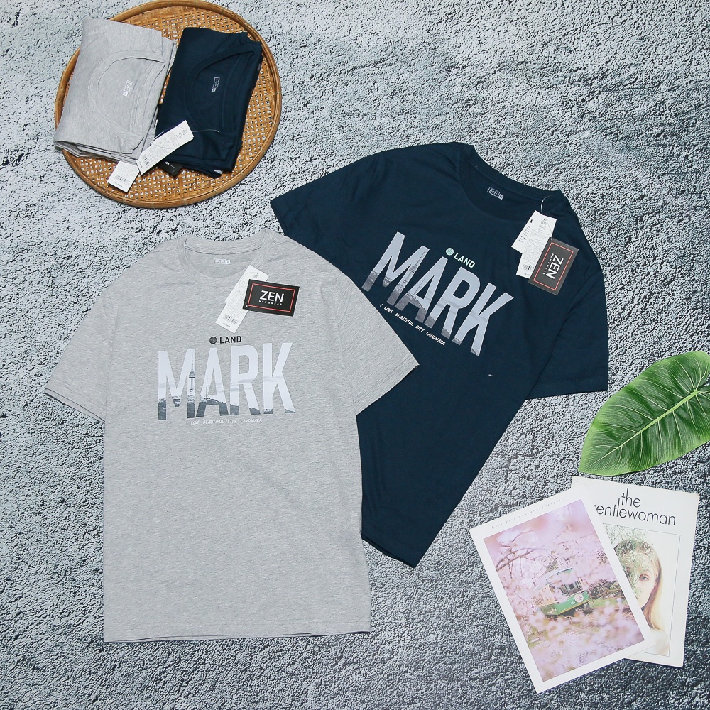 Áo Thun Nam Tay Ngắn F2F Land Mark Xuất Hàn Dư Xịn