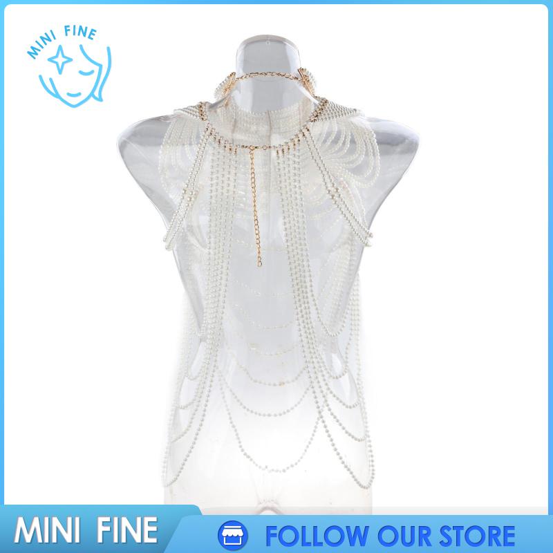 Vòng cổ Body Chain ABS Đính Ngọc Trai Cho Trang Phục Hóa Trang / Đi Biển