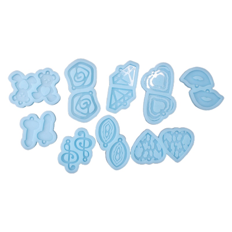 Set 9 Khuôn Silicone Làm Mặt Trang Sức Thủ Công