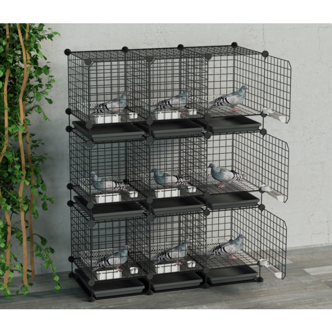 Chuồng quây chim bồ câu dễ lắp ráp nhiều size 2 màu đen và trắng