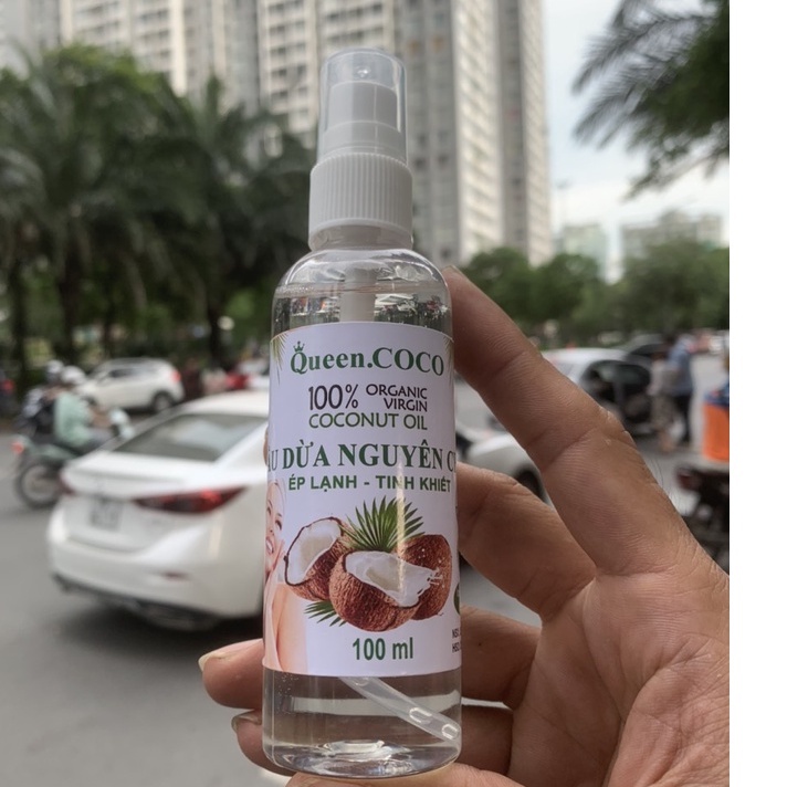 Dầu Dừa Ép Lạnh 100% Nguyên Chất - Hương Thơm nhẹ nhàng : 100ml - 50ml - 30ml - 20ml
