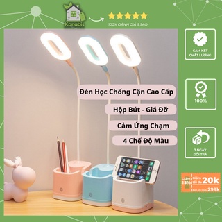 Đèn học để bàn chống cận cao cấp - đèn tích điện kiêm hộp đựng bút - đèn học cho bé