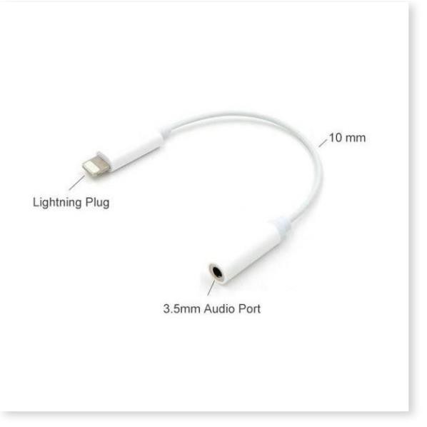 Đầu Adapter chuyển đổi từ đầu Lightning cho iphone sang đầu cắm tai nghe Jack 3.5mm dành cho iPhone 7 / 7Plus / 8 / 8Plu