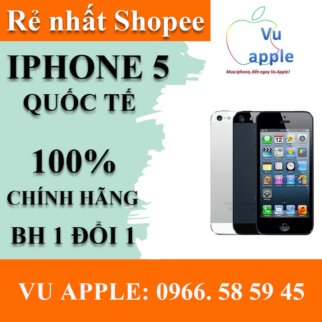 Điện thoại iphone 5 phiên bản quốc tế dung lượng 16GB zin chính hãng | BigBuy360 - bigbuy360.vn